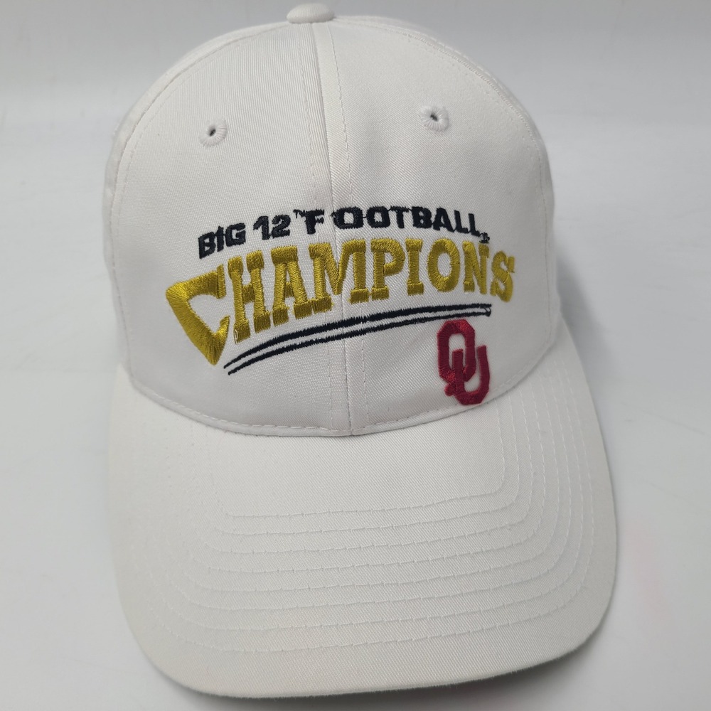 Vintage Oklahoma Sooners Hat Snapback White NCAA Big 12 Football Champions‎ 2000